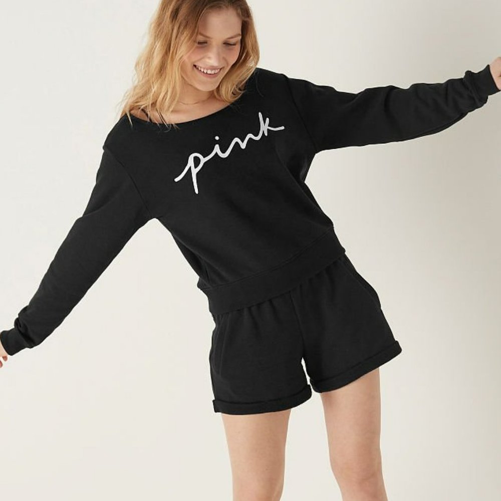 PINK  (L) Shoulder Sweatshirt NWOT